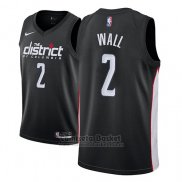 Camiseta Washington Wizards John Wall #2 Ciudad 2018-19 Negro