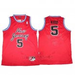Camiseta Brooklyn Nets Jason Kidd #5 Retro Rojo
