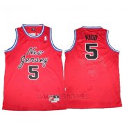 Camiseta Brooklyn Nets Jason Kidd #5 Retro Rojo