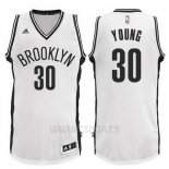 Camiseta Brooklyn Nets Thaddeus Young #30 Blanco