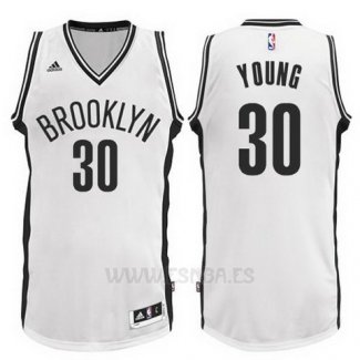 Camiseta Brooklyn Nets Thaddeus Young #30 Blanco