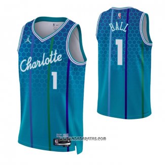 Camiseta Charlotte Hornets LaMelo Ball #1 Ciudad 2022-23 Azul