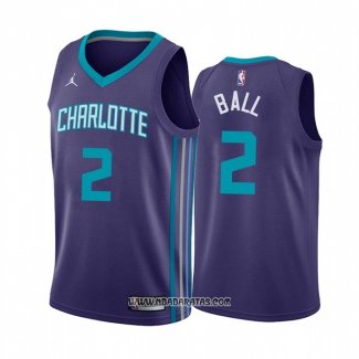 Camiseta Charlotte Hornets LaMelo Ball #2 Statement 2020-21 Violeta