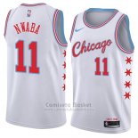 Camiseta Chicago Bulls David Nwaba #11 Ciudad 2018 Blanco