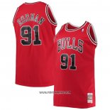 Camiseta Chicago Bulls Dennis Rodman #91 Mitchell & Ness 1997-98 Rojo