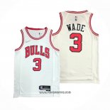 Camiseta Chicago Bulls Dwyane Wade #3 Association 2021 Blanco