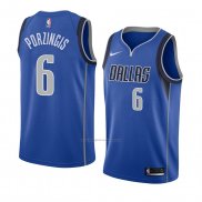 Camiseta Dallas Mavericks Kristaps Porzingis #6 Icon 2018 Azul