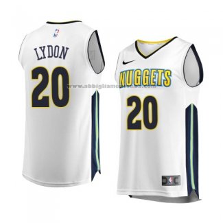 Camiseta Denver Nuggets Tyler Lydon #20 Association 2017-18 Blanco