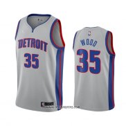 Camiseta Detroit Pistons Christian Wood #35 Statement 2020-21 Gris