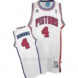 Camiseta Detroit Pistons Joe Dumars #4 Retro Blanco