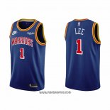 Camiseta Golden State Warriors Damion Lee #1 75th Anniversary Azul