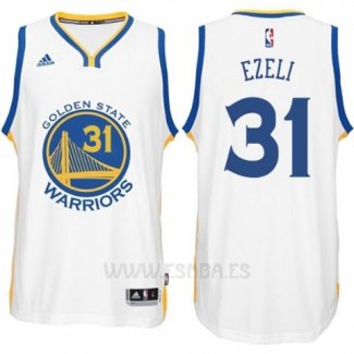 Camiseta Golden State Warriors Festus Ezeli #31 Blanco