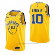 Camiseta Golden State Warriors Jacob Evans Iii #10 Hardwood Classic 2018-19 Amarillo