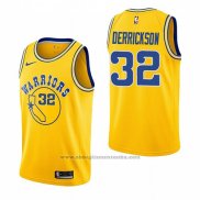Camiseta Golden State Warriors Marcus Derrickson #32 Hardwood Classic 2018-19 Amarillo