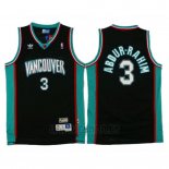 Camiseta Historic Retro Vancouver Grizzlies Abdur-Rahim #3 Negro