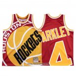 Camiseta Houston Rockets Charles Barkley #4 Mitchell & Ness Big Face Rojo