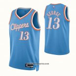 Camiseta Los Angeles Clippers Paul George #13 Ciudad 2021-22 Azul