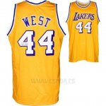 Camiseta Los Angeles Lakers Jerry West #44 Retro Amarillo