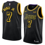 Camiseta Los Angeles Lakers Larry Nance Jr. #7 Ciudad 2018 Negro