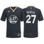 Camiseta Manga Corta Golden State Warriors Zaza Pachulia #27 Negro