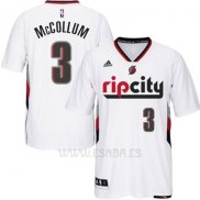 Camiseta Manga Corta Portland Trail Blazers C.J. McCollum #3 Blanco