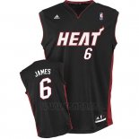 Camiseta Miami Heat Lebron James #6 Negro