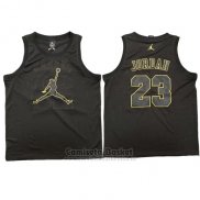 Camiseta Michael Jordan #23 Negro Oro