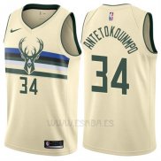 Camiseta Milwaukee Bucks Giannis Antetokounmpo #34 Ciudad Crema