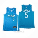 Camiseta Minnesota Timberwolves Anthony Edwards #5 Ciudad 2024 Azul