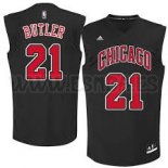 Camiseta Negro Moda Chicago Bulls Jimmy Butler #21 Negro