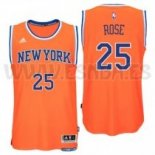 Camiseta New York Knicks Derrick Rose #25 Naranja