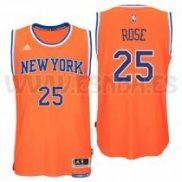 Camiseta New York Knicks Derrick Rose #25 Naranja