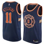 Camiseta New York Knicks Frank Ntilikina #11 Ciudad 2018 Azul