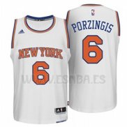 Camiseta New York Knicks Kristaps Porzingis #6 Blanco