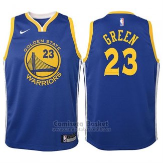 Camiseta Nino Golden State Warriors Draymond Green Icon #23 2017-18 Azul