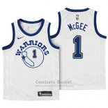 Camiseta Nino Golden State Warriors Javale Mcgee Hardwood Classic #1 2017-18 Blanco