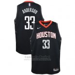 Camiseta Nino Houston Rockets Ryan Anderson Statement #33 2017-18 Negro