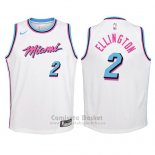Camiseta Nino Miami Heat Wayne Ellington Ciudad #2 2017-18 Blanco