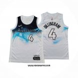 Camiseta Nino Minnesota Timberwolves Robert Dillingham #4 Ciudad 2024-25 Blanco