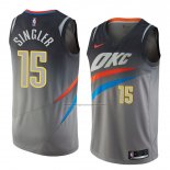 Camiseta Oklahoma City Thunder Kyle Singler #15 Ciudad 2018 Gris