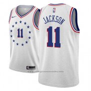 Camiseta Philadelphia 76ers Demetrius Jackson #11 Earned 2018-19 Gris