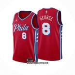 Camiseta Philadelphia 76ers Paul George #8 Statement 2024-25 Rojo