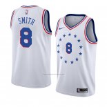 Camiseta Philadelphia 76ers Zhaire Smith #8 Earned 2018-19 Blanco