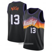 Camiseta Phoenix Suns Steve Nash #13 Ciudad 2020-21 Negro