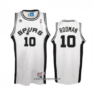 Camiseta San Antonio Spurs Dennis Rodman #10 Hardwood Classics Blanco