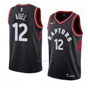 Camiseta Toronto Raptors Deng Adel #12 Statement 2018 Negro