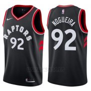 Camiseta Toronto Raptors Lucas Nogueira #92 Statement 2017-18 Negro