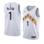 Camiseta Toronto Raptors Patrick Mccaw #1 Ciudad 2018 Blanco