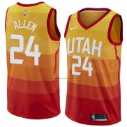 Camiseta Utah Jazz Allen #24 Ciudad 2018 Amarillo