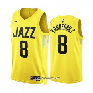 Camiseta Utah Jazz Jarred Vanderbilt #8 Icon 2022-23 Amarillo